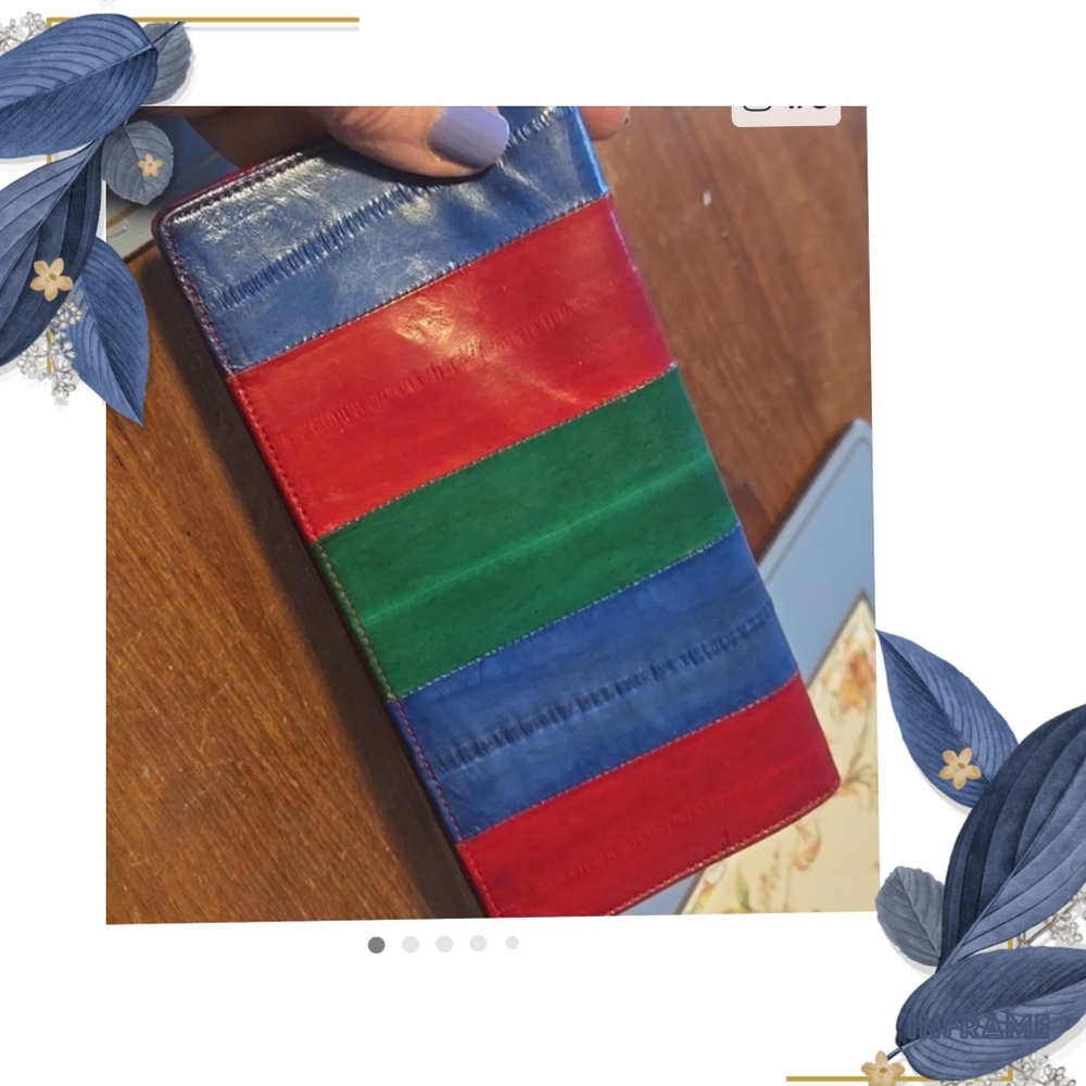 Genuine Eelskin Wallet/checkbook Holder